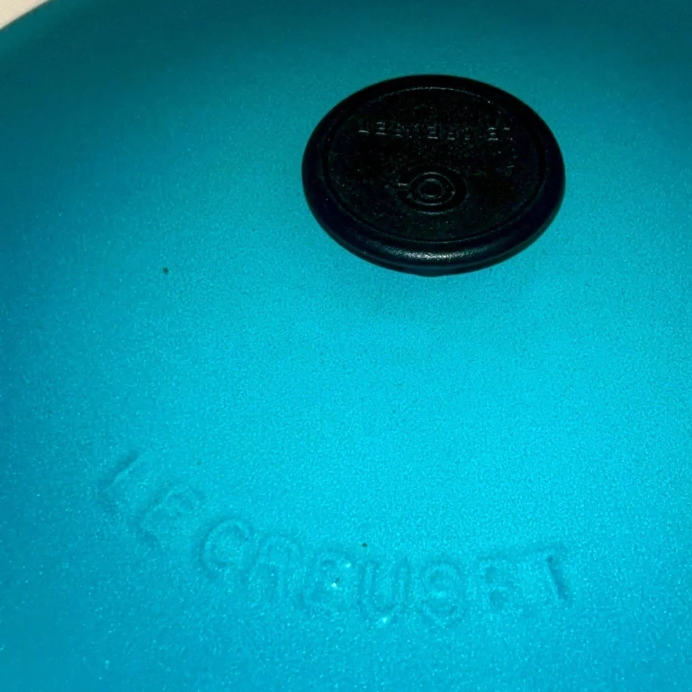Rare Le Creuset Caribbean Blue 22cm Marmite Dutch Oven Cast Iron France